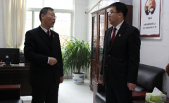 长武法院院长王旭辉到亭口法庭调研指导工作